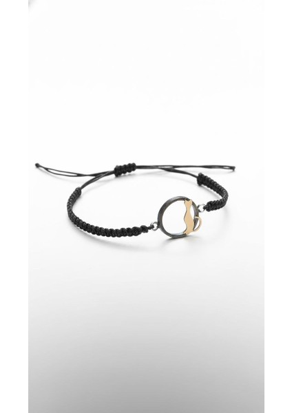 Kuyruklu Kedi Çember Gümüş Bileklik