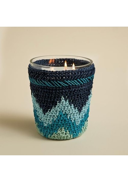 Tığ Işi Kokulu Mum 14X17 cm Mavi fiyatları