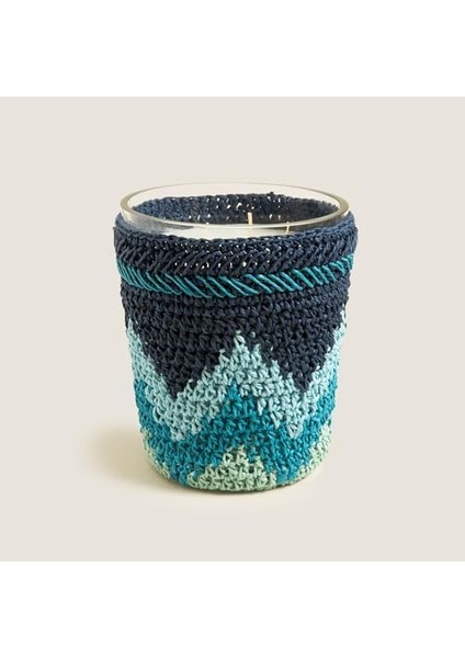 Tığ Işi Kokulu Mum 14X17 cm Mavi modelleri