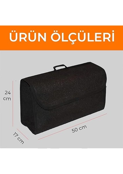 - Araç Bagaj Düzenleyici Çanta, Premium Kalın Araba Çantası Organizer, Oto Içi Aksesuar Malzeme Düzenleme, Otomobil Alet Saklama Kutusu - 50 x 24 x 17 cm fiyatları