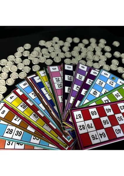 Tombala 24 Kart 90 Sayı Yılbaşı Oyunu Tombalaa modelleri