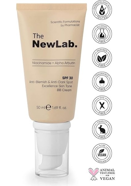 Newlab. Akne ve Leke Karşıtı Cilt Tonu Eşitleyici Spf 30 Bb Krem 50 ml modelleri