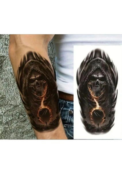 Geçici Kuru Kafa Figürlü Dövme modelleri