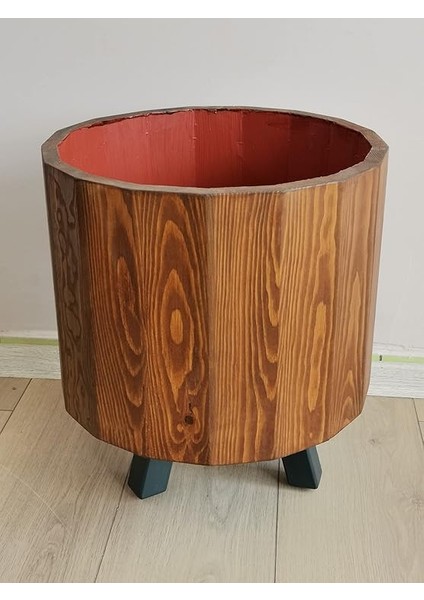 Mobilya Ahşap Ahşap Saksı Yuvarlak Büyük Boy Saksılık Kestane fiyatları