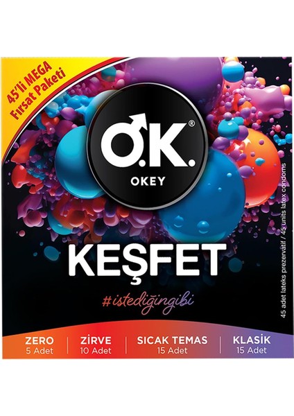 Okey Keşfet 45’li Prezervatif modelleri