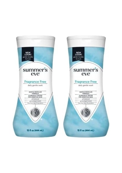 Summers Eve Temizleyici Yıkama 15 Ounce Parfümsüz (444 Ml) (2'li Paket)