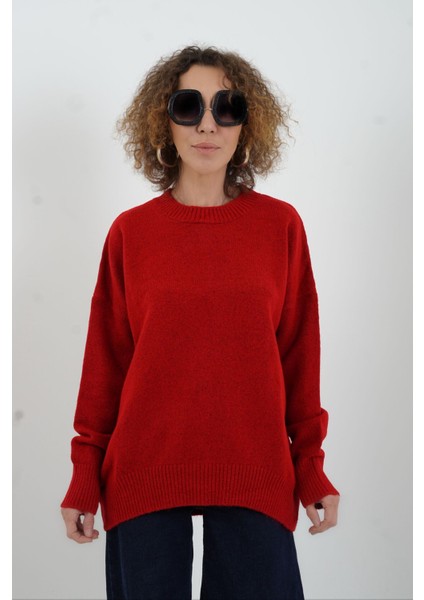 Kırmızı Best Bisiklet Yaka Kazak fırsatları