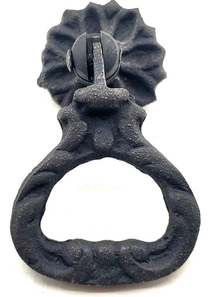 Antika Tarz Dekoratif Pirinç Kalp Sarkaç Mobilya Kulbu - 25 Mm, Oksit ( Lisinya )