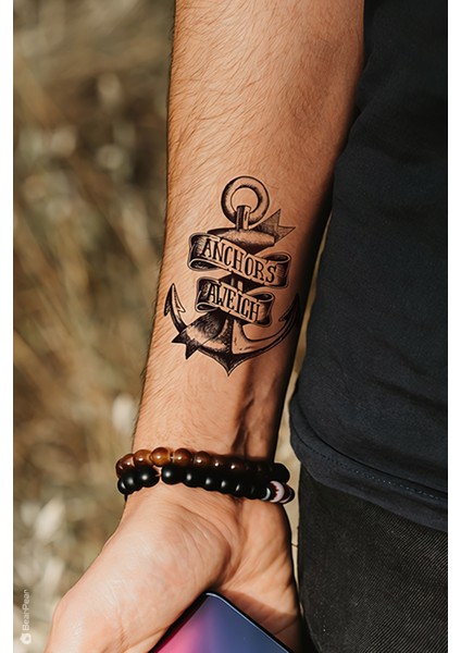 Mini Boy Yazılı Çapa Geçici Dövme