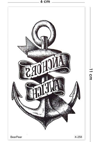 Mini Boy Yazılı Çapa Geçici Dövme fiyatları