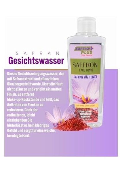 Softto Plus Safran Cilt Toniği 200 ml fiyatları
