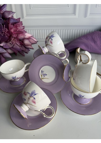 Türk Kahve Fincanı Iris 6 Kişilik 12 Parça indirimleri