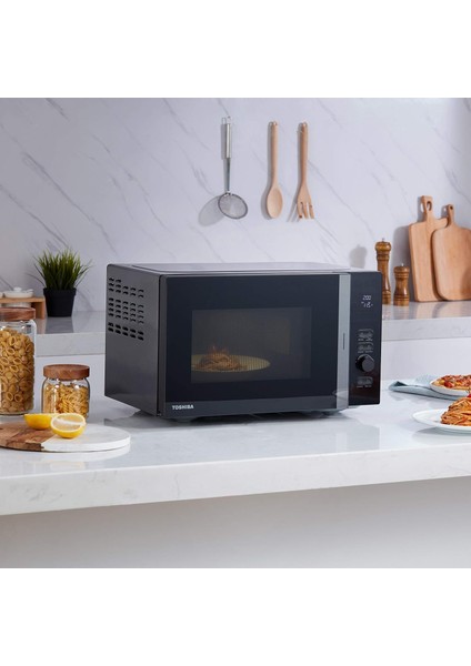 Toshıba MV-AM20T(BK) Solo Mikrodalga Fırın | 20 L, 12 Otomatik Program ve Easy-Clean Emaye Iç Yüzey fiyatları