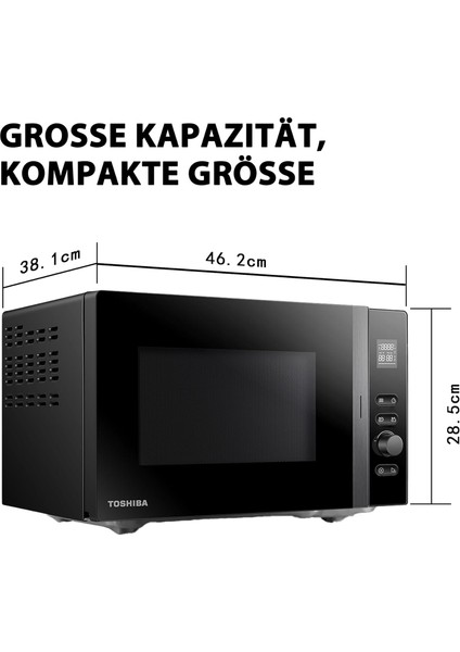 Toshıba MV-AM20T(BK) Solo Mikrodalga Fırın | 20 L, 12 Otomatik Program ve Easy-Clean Emaye Iç Yüzey fırsatları