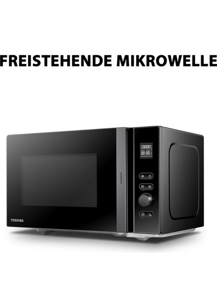 Toshıba MV-AM20T(BK) Solo Mikrodalga Fırın | 20 L, 12 Otomatik Program ve Easy-Clean Emaye Iç Yüzey