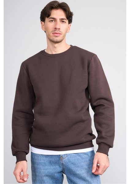 Çetinkaya Mentality 3036 3 Ip Bisiklet Yaka Kahve Sweatshirt fiyatları