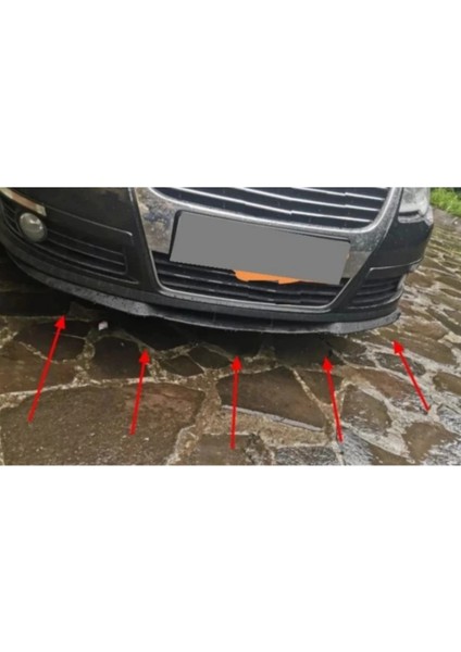 Volkswagen Passatb6 Uyumlu Evrensel Universal 3 Parça Cupra Kupra Ön Ek Tampon Dili Lip Esnek Karlık fırsatları