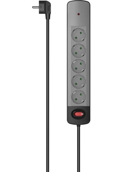 Akım Korumalı Priz,1.5m,siyah Gri