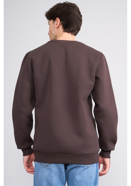 Çetinkaya Mentality 3036 3 Ip Bisiklet Yaka Kahve Sweatshirt indirimleri