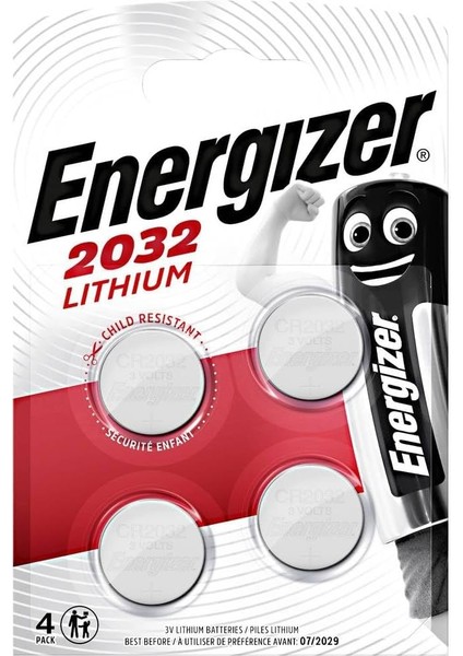 Lithium 4&apos;lü Pil, Krom/siyah/kırmızı