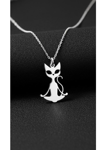 Yoga Yapan Kedi Gümüş Kolye indirimleri