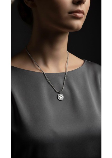 Kare Dokulu Pati Gümüş Kolye fırsatları