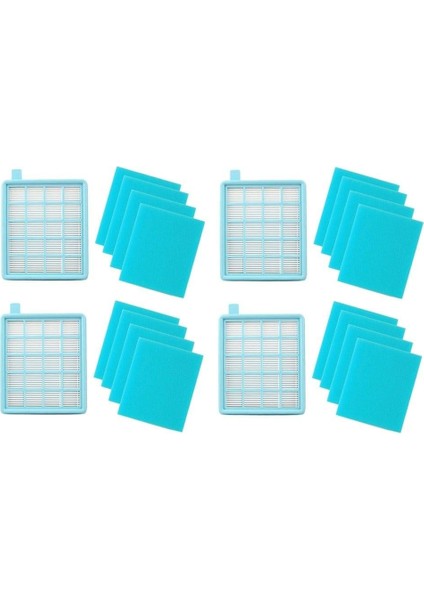 Philips Uyumlu FC9542 FC9540 FC9533 FC9532 FC9531 FC9530 FC9323 FC8477 FC8475 Powerpro Active & Compact Hepa Filtre, Sünger Seti (3)