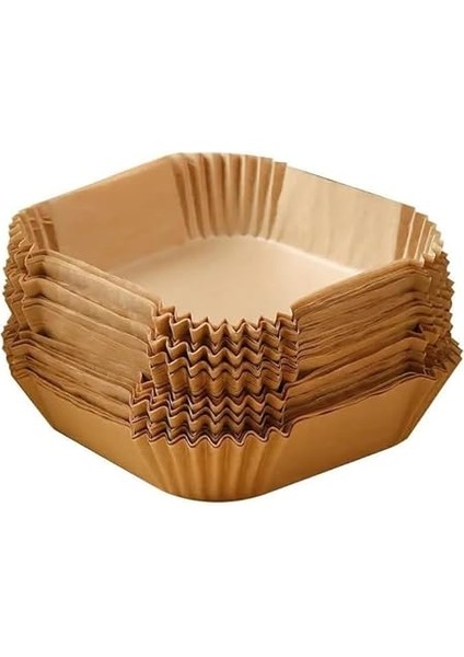 50'li Airfryer Pişirme Kağıdı – Kare, Yanmaz ve Yağ Geçirmez Fritöz Için Uyumlu, Tek Kullanımlık, 16X16 Cm, Kahverengi fiyatları