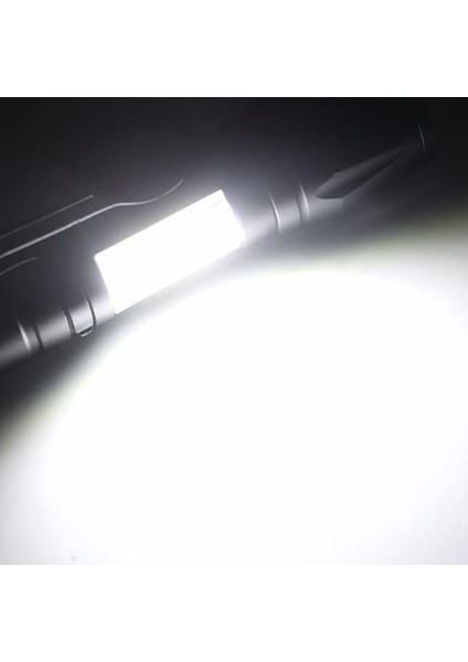 Güçlü Mini El Feneri - Cob Ledli, USB Şarjlı, Kutulu fırsatları