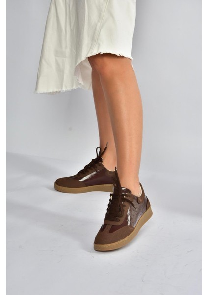 V820104802 Kahverengi Süet Spor Ayakkabı Sneakers modelleri