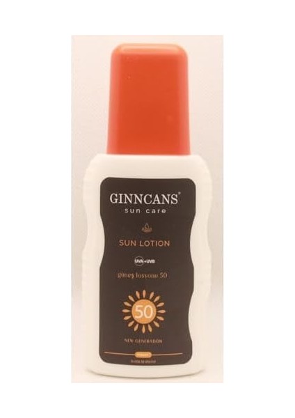Cosmetıc & Cosmetıcs By Gınncans Sun Güneş Koruyucu Krem Spf+50 Uva+Uvb Losyon Açık ve Beyaz Ciltler Için 150ML