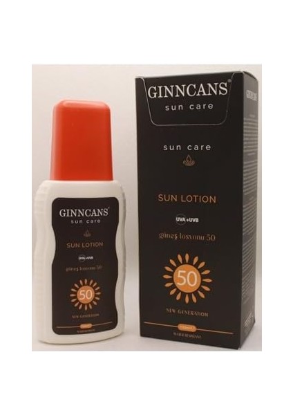 Cosmetıc & Cosmetıcs By Gınncans Sun Güneş Koruyucu Krem Spf+50 Uva+Uvb Losyon Açık ve Beyaz Ciltler Için 150ML fiyatları