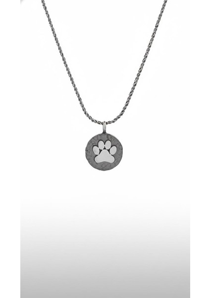 Kare Dokulu Pati Gümüş Kolye