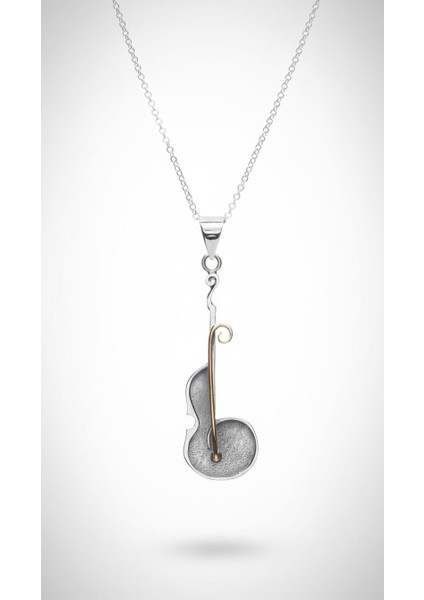 Özel Tasarım El İşi Gümüş Keman Kolye Ucu indirimleri