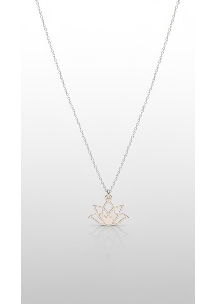 Sallantılı Lotus Gümüş Kolye