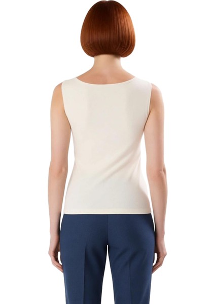 Asimetrik Kesim Düğmeli Örme Bluz Nefes Alan Pamuk Kumaş Zarifane Tasarım modelleri