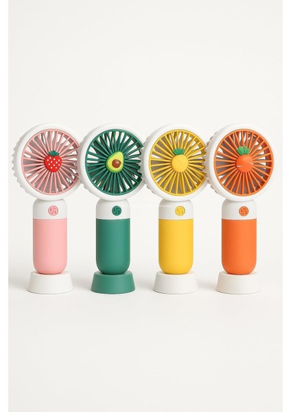 Mini Meyveli El Fanı, Taşınabilir Sessiz El, Kompakt Serinletici, Yaz Tatili Için Pratik Kullanım, Karışık Renk Gönderimli