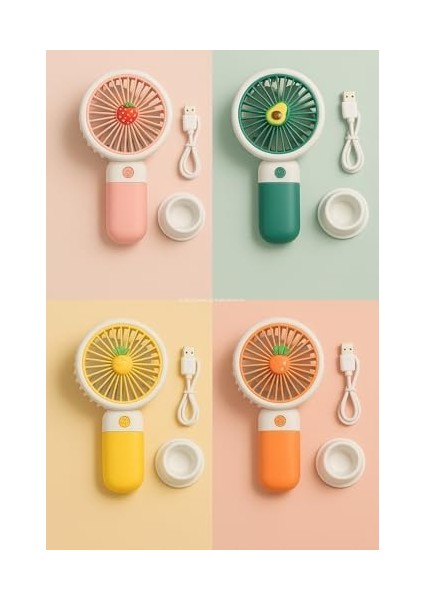 Mini Meyveli El Fanı, Taşınabilir Sessiz El, Kompakt Serinletici, Yaz Tatili Için Pratik Kullanım, Karışık Renk Gönderimli fiyatları