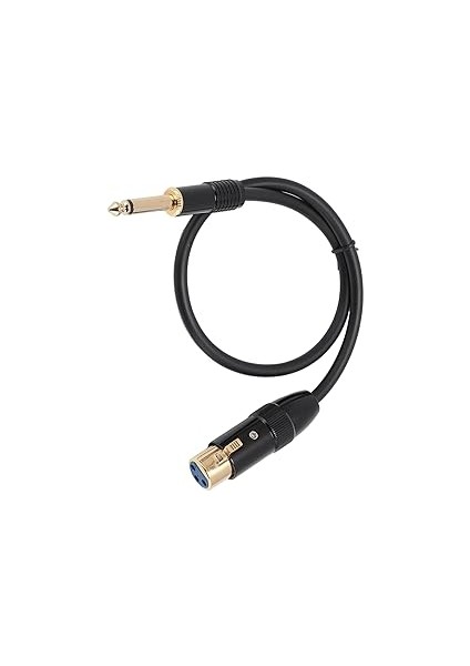 Dişi - 6.35MM Mono Erkek Kablo - Mikrofon ve Mikrofer Kullanımı Için Profesyonel Altın Kaplama Konektörü, 50 cm Uzunluk fiyatları