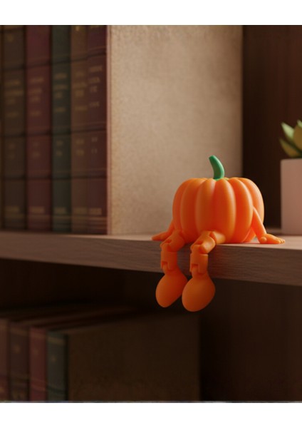Eğlenceli Sevimli Cadılar Bayramı Oturan Figür Balkabağı Masa Raf Dekoru | 3D Baskı Halloween Süsü fiyatları
