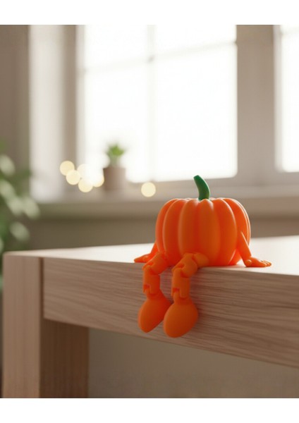 Eğlenceli Sevimli Cadılar Bayramı Oturan Figür Balkabağı Masa Raf Dekoru | 3D Baskı Halloween Süsü modelleri