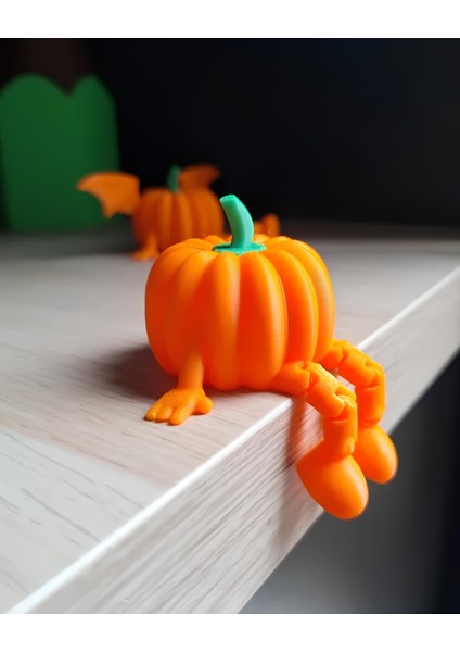 Eğlenceli Sevimli Cadılar Bayramı Oturan Figür Balkabağı Masa Raf Dekoru | 3D Baskı Halloween Süsü fırsatları