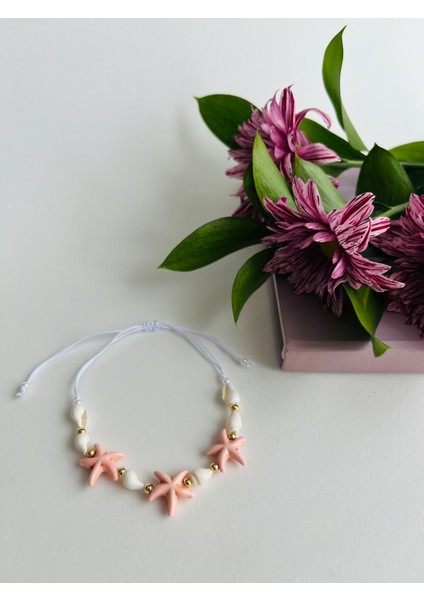 Deniz Yıldızlı Deniz Kabuklu Makrome Bileklik fiyatları