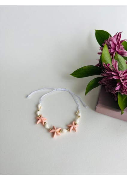 Deniz Yıldızlı Deniz Kabuklu Makrome Bileklik modelleri