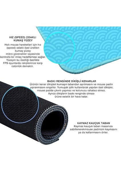 Gaming Sakura Mouse Pad 31X28, 70X30, 80X30, 90X40 Cherry Blossom Mouse Pad Xxl Büyük Oyuncu Mouse Altlığı Kiraz Çiçeği Mousepad (Turkuaz-Beyaz, 90X40 cm 3mm Kalınlık) fırsatları