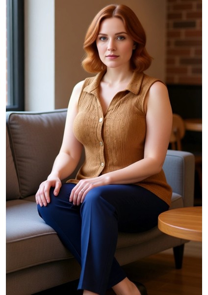 Kadın Düğmeli Dokulu Örme Yaka Detaylı Üst Kaliteli Şık Rahat Modern Zarif Günlük fırsatları