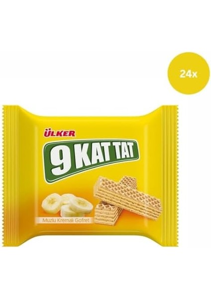 Ülker 9 Kat Tat Muz Gofret Bisküvi 39 gr modelleri