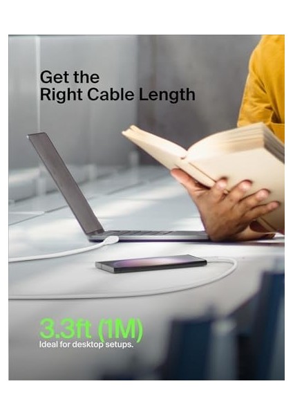 Usb-C - Usb-C Kablosu (1m/3.3ft), 15, 15 Pro, 15 Pro Max, 15 Plus, Galaxy S23, S22, Not, Piksel, iPad Pro, Usb-C Kablosu Için Usb-C Hızlı Şarj Kablosu - Beyaz (2&apos;li fiyatları