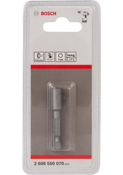 Altıgen Vidalar Için Profesyonel Lokma Anahtarı (Anahtar Genişliği: 7 Mm, Uzunluk: 50 Mm), 2608550070