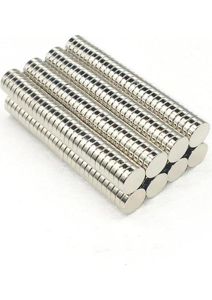 Adet 8X2MM Yuvarlak Güçlü Neodyum Mıknatıs (Çap 8 M M Kalınlık 2 Mm)